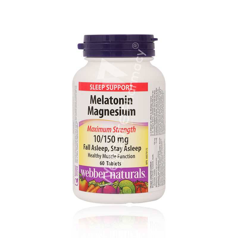 Webber Naturals Melatonin Magnesium 10/150Mg Tablets 60'S Webber Naturals Melatonin Magnesium 10/150Mg Tablets 60'S