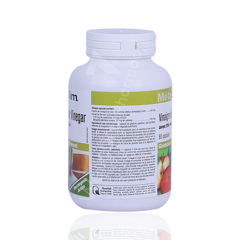 Webber Naturals Meta Slim Apple Cider Vinegar With Green Tea Capsules 90'S