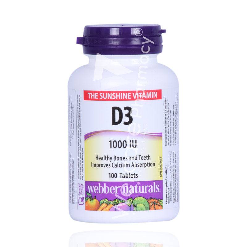 Webber Naturals Vitamin D3 1000Iu Tablets 100'S Webber Naturals Vitamin D3 1000Iu Tablets 100'S