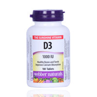 Webber Naturals Vitamin D3 1000Iu Tablets 100'S