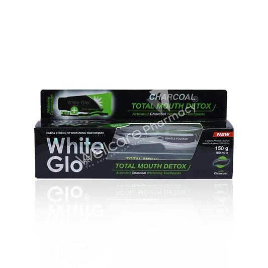 White Glo Charcoal Total Mouth Detox Toothpaste 150G