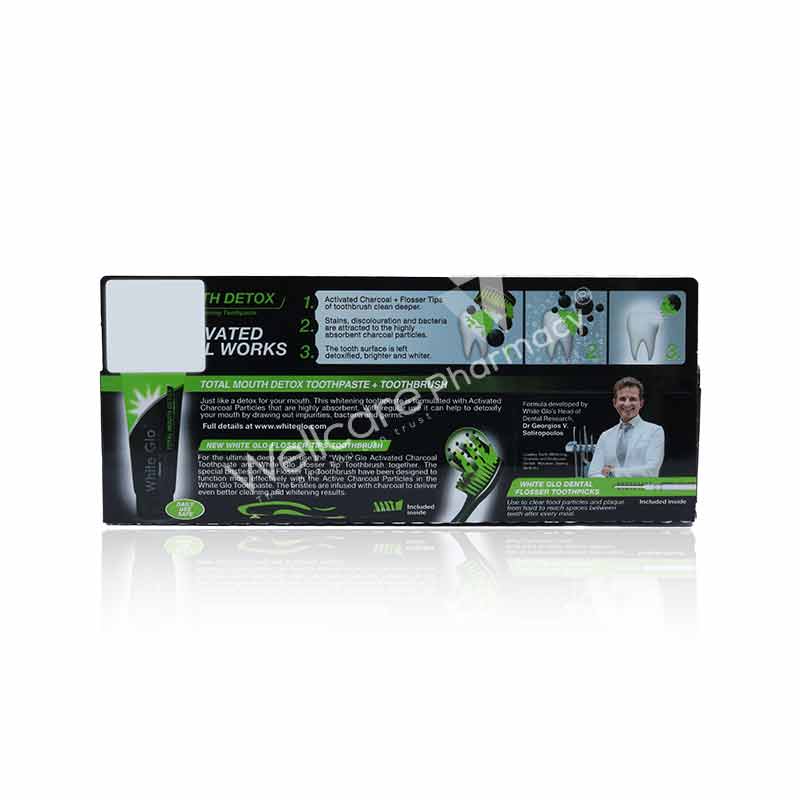 White Glo Charcoal Total Mouth Detox Toothpaste 150g
