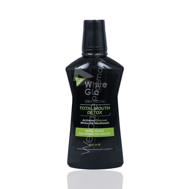 White Glo Charcol Tmd Whitening Mouthwash 500Ml