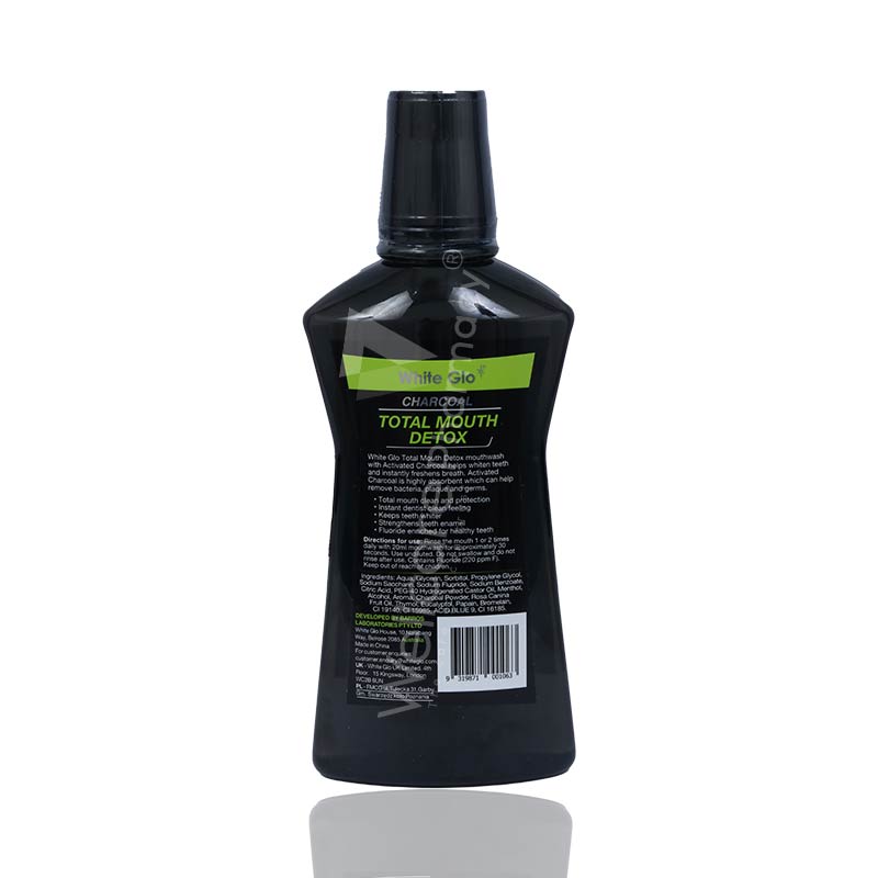 White Glo Charcol Tmd Whitening Mouthwash 500ml
