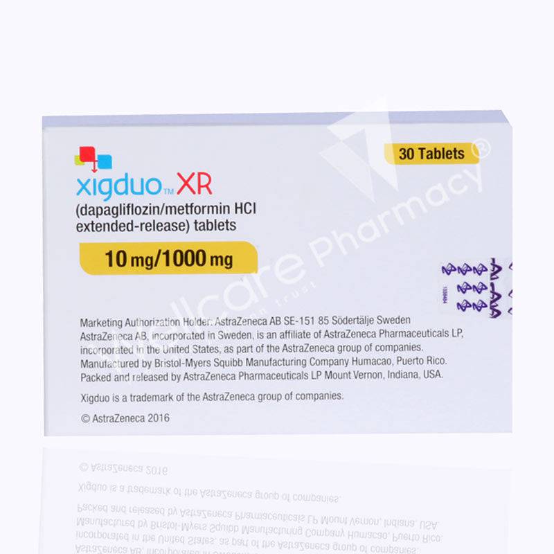 Xigduo Xr 10Mg/1000Mg Tablets 30'S Xigduo Xr 10Mg/1000Mg Tablets 30'S