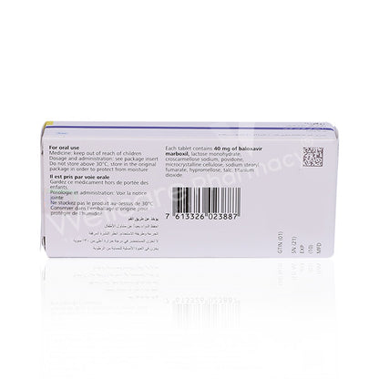 Xofluza 40Mg Film Coated Tablets 2'S