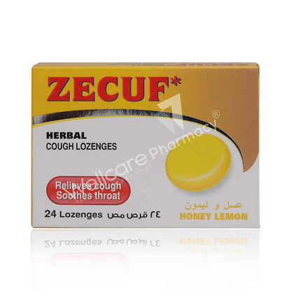 Zecuf Honey Lemon Herbal Lozenges 24'S - Wellcare Pharmacy