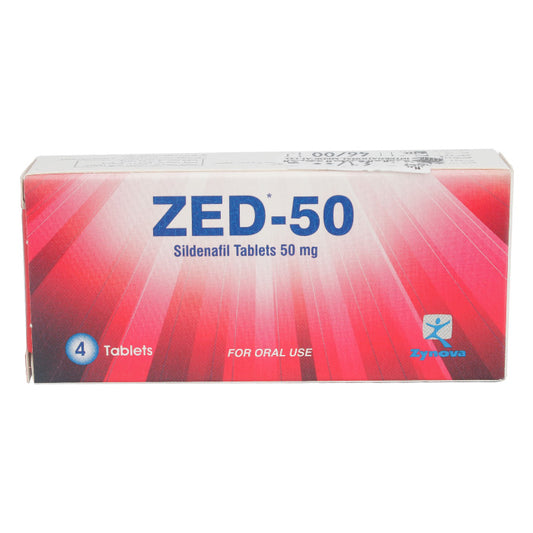 Zed 50mg Tablets 4'S