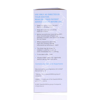 Zinnat 250Mg Suspenson 50Ml