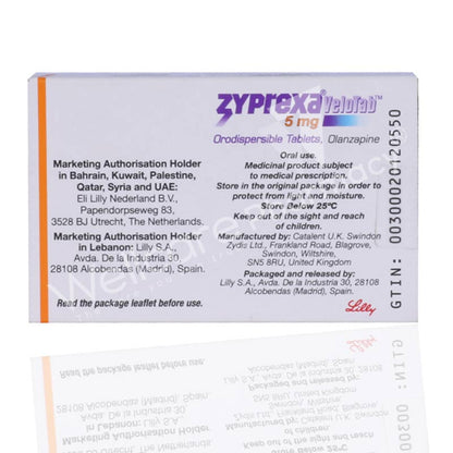 Zyprexa Velotab 5Mg Orodispersible Tablets 28'S