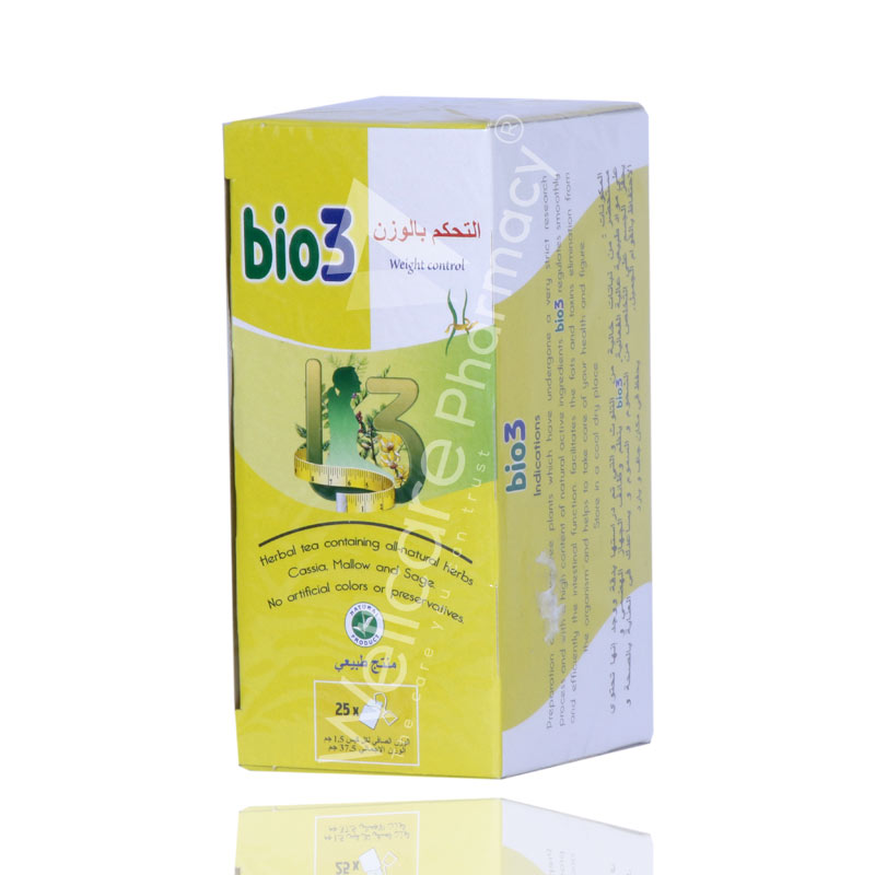 Buy Bio 3 Weight Control Tea 25'S in Qatar Orders delivered quickly -  Wellcare Pharmacy