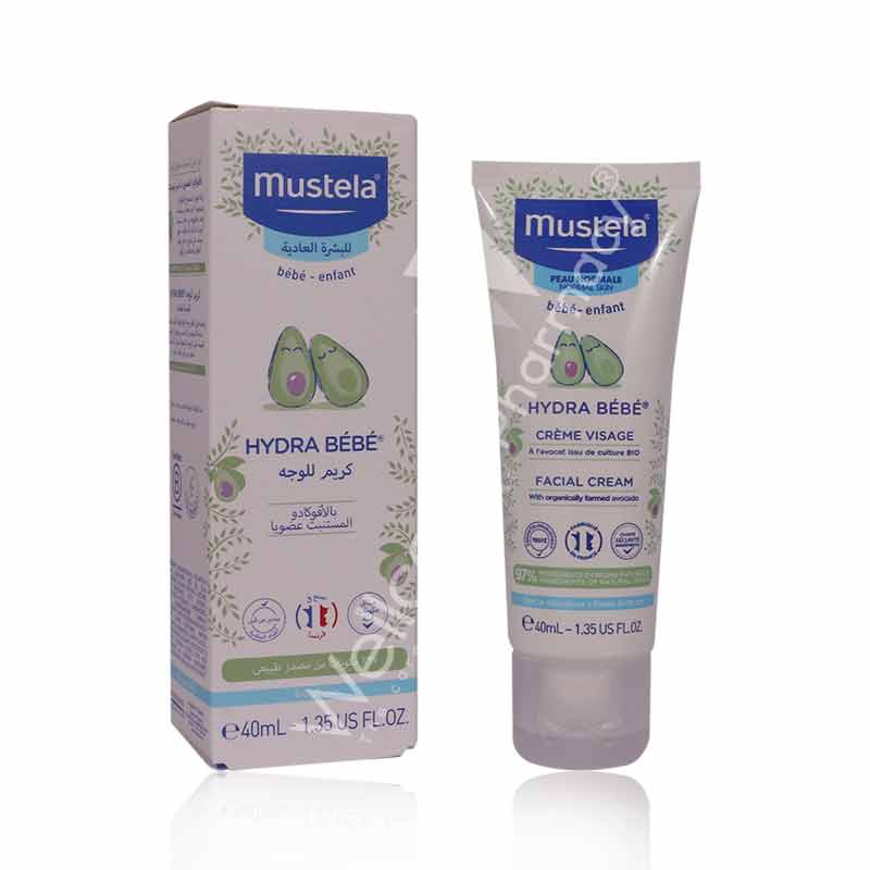 MUSTELA Hydra Bébé Crème Visage - 40ml