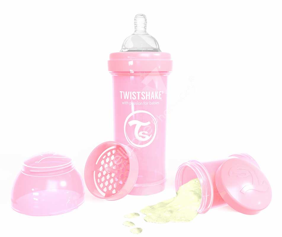Twistshake Anti-Colic Baby Feeding Bottle 260ml 8oz BPA Free Baby Mixer Orange 