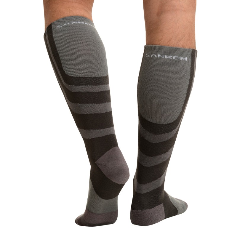 Buy Sankom Patent Socks Compression Gray Color Size 111 in Qatar