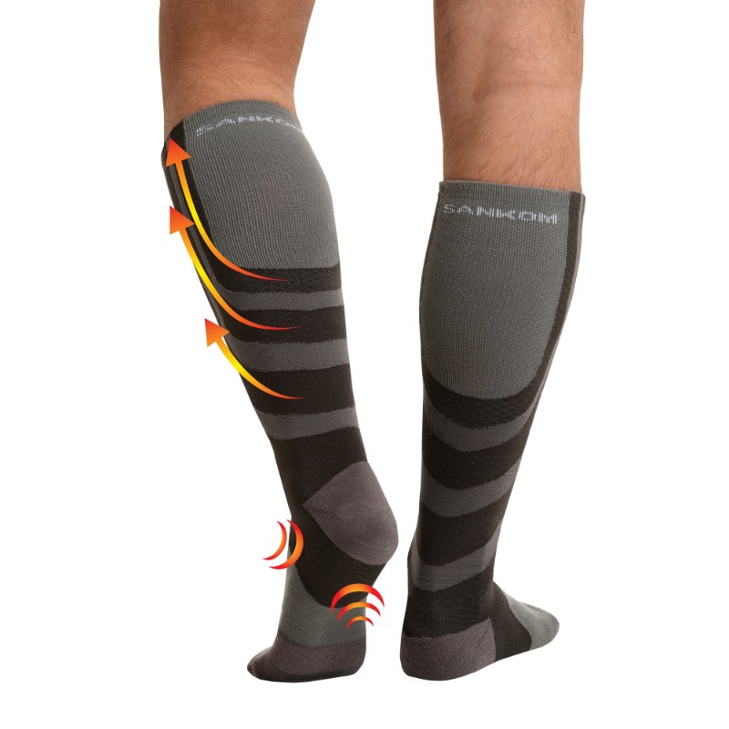 Buy Sankom Patent Socks Compression Gray Color Size 111 in Qatar